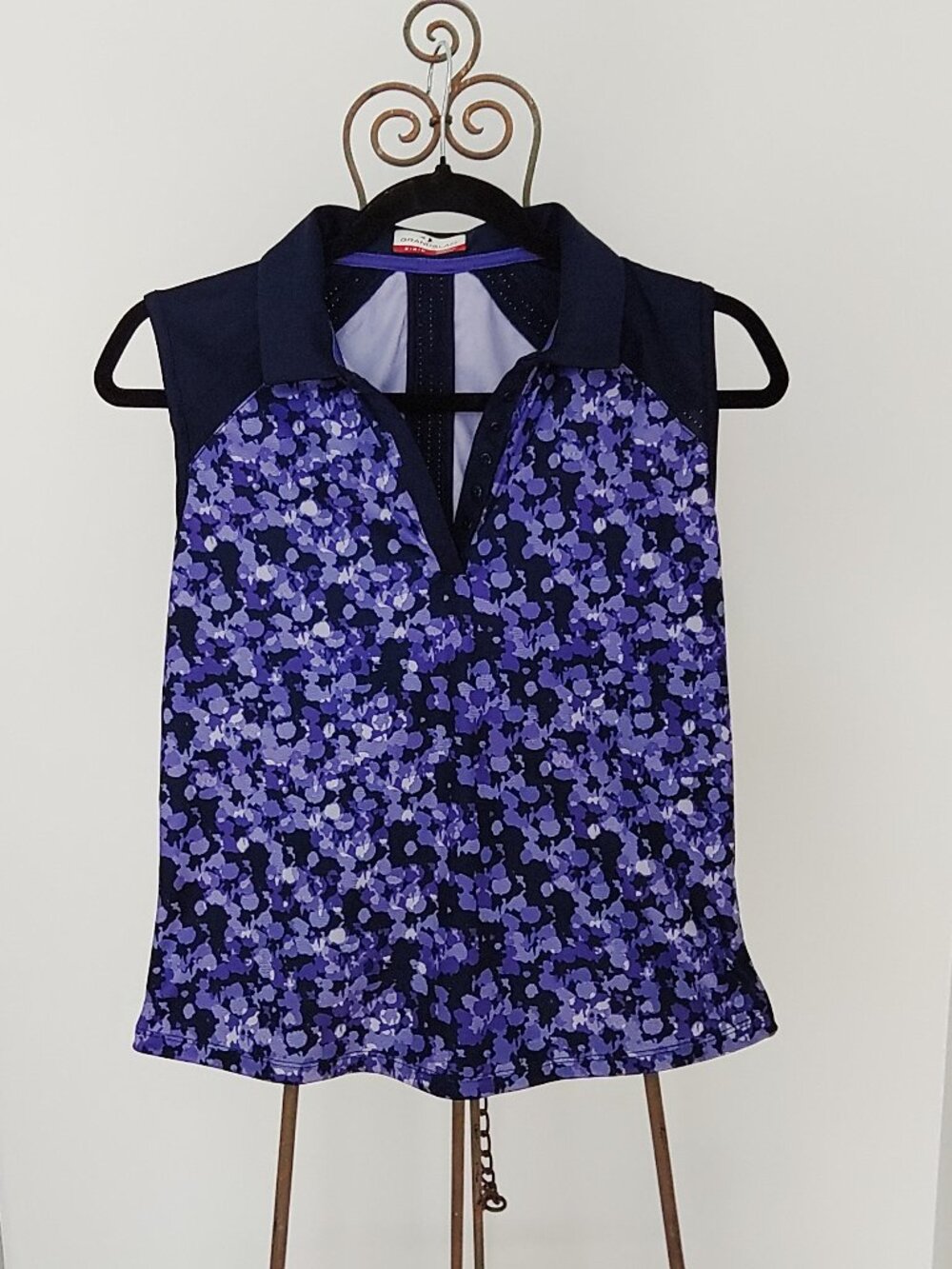 Grand Slam Performance Shirt Tennis Pickleball Sleeveless Dark Blue Purple M